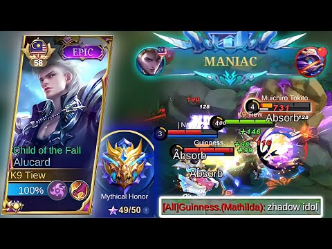MANIAC IN 4 MINS!! ZHADOW'S ALUCARD LAST SOLO RANKED MATCH TO MYTHICAL GLORY (WIN OR LOSE??) | MLBB