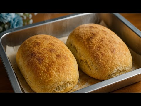 🥖 This no-knead ciabatta bread will amaze everyone! Quick, easy, perfect❗️