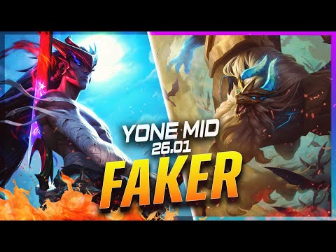 T1 Faker - Yone vs Galio MID Patch 26.1 - Yone Gameplay