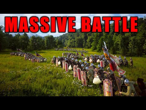 Manor Lords Combat - 600+ Man Massive Battle!