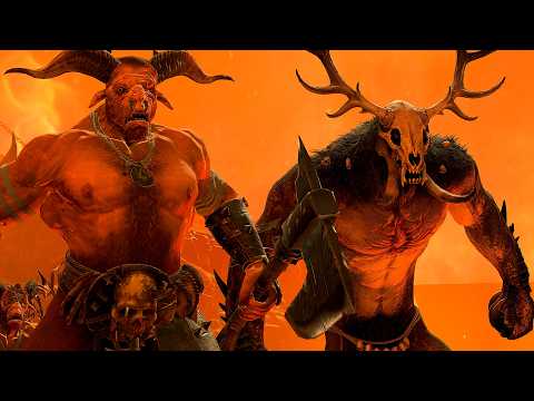 Beastmen vs Empire & Dwarfs - TotalWar: Warhammer 3
