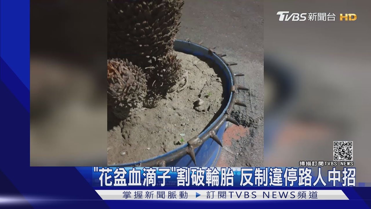 「花盆血滴子」割破輪胎 反制違停路人中招