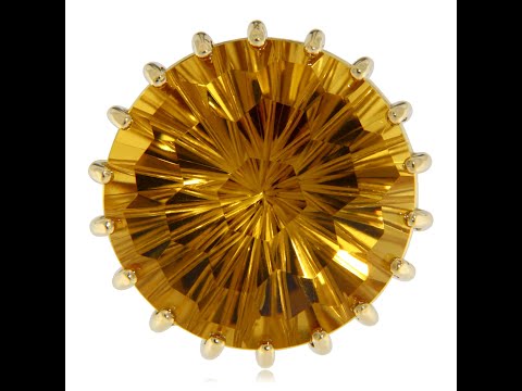 Inel Aur Galben 14k Citrin Natural - Splendoare si Rafinament