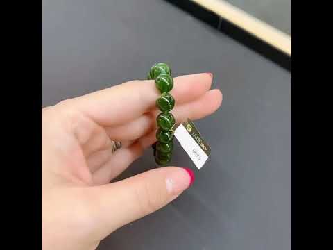 NZ Flower Jade Bead Bracelet (8mmb-1)