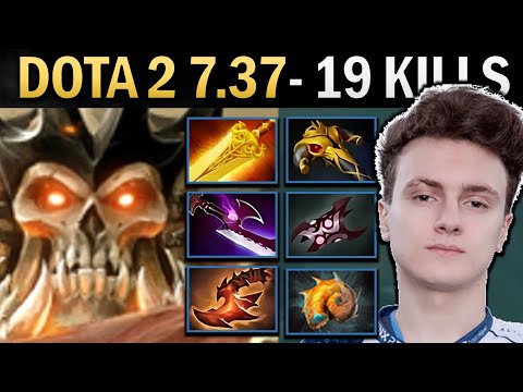 Wraith King Gameplay Miracle with 19 Kills and Radiance - Dota 2 7.37