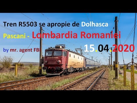 Tren R5503 Pascani - Lombardia României se apropie de Dolhasca - 15.04.2020