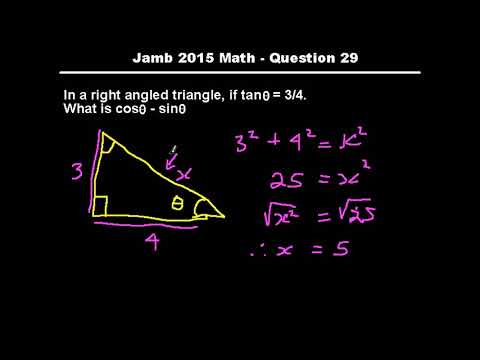 Q29 - JAMB Mathematics 2015 Past Questions and Answers