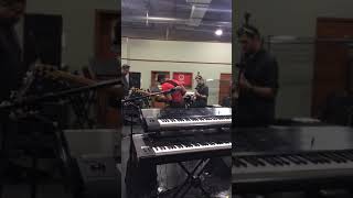 Pieces rehearsing new stuff from “Just Funkin’ Around”.