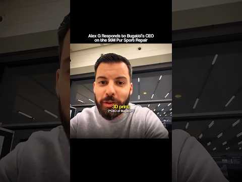 ALEX G RESPONDS TO BUGATTI'S CEO ON THE $6M PUR SPORT REPAIR