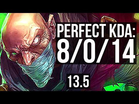 SINGED vs ILLAOI (TOP) | 8/0/14, 800+ games, Legendary | KR Master | 13.5