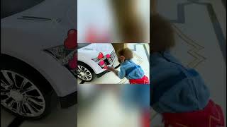 Download lagu Monkey BiBi drives a car with his puppy in the garden (episode one) mp3