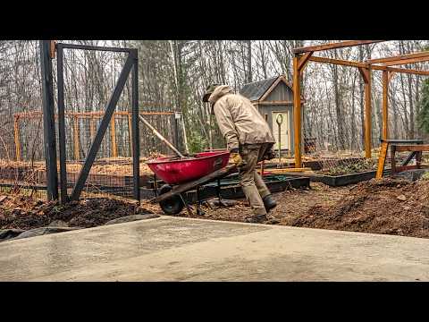 Pouring Footings and a Concrete Floor for a Stone Chicken Coop