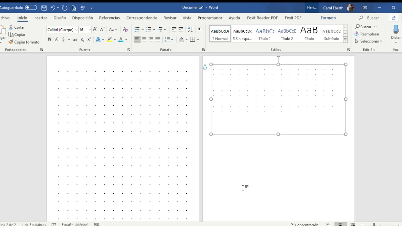 ¿Cómo hacer una hoja punteada en Word-TUTORIAL