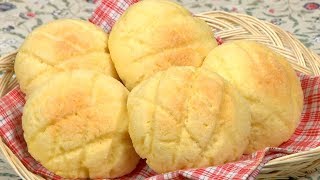 How to Make Melonpan (Melon Pan / Melon Bread Recipe) | Cooking with Dog