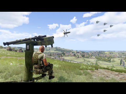 Russian SU-57 Fighter Jets Destroyed by Ukraine Anti-Air Stinger Missile - MilSim ArmA 3