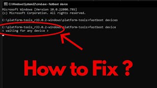 How to fix "Waiting For Any Device" during ADB Fastboot (Custom Rom/Bootloader Unlock/Rooting)