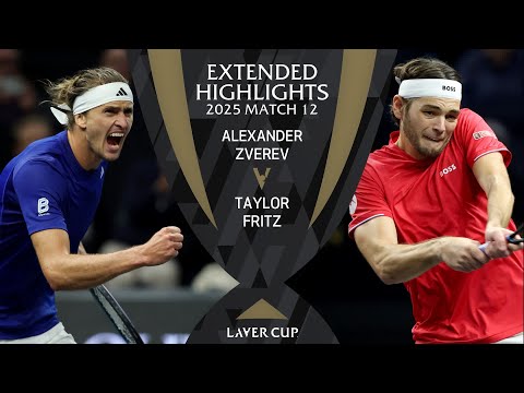 Alexander Zverev v Taylor Fritz Extended Highlights | Laver Cup 2025 Match 12