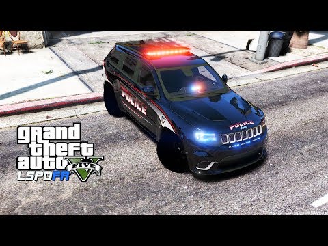 GTA 5 LSPDFR MOD #073 (Real Life Mod) - COP PATROLLING IN DOWNTOWN W/ JEEP!!!