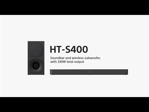 Sony HT-S400 2.1-Channel Soundbar with Powerful Wireless Subwoofer