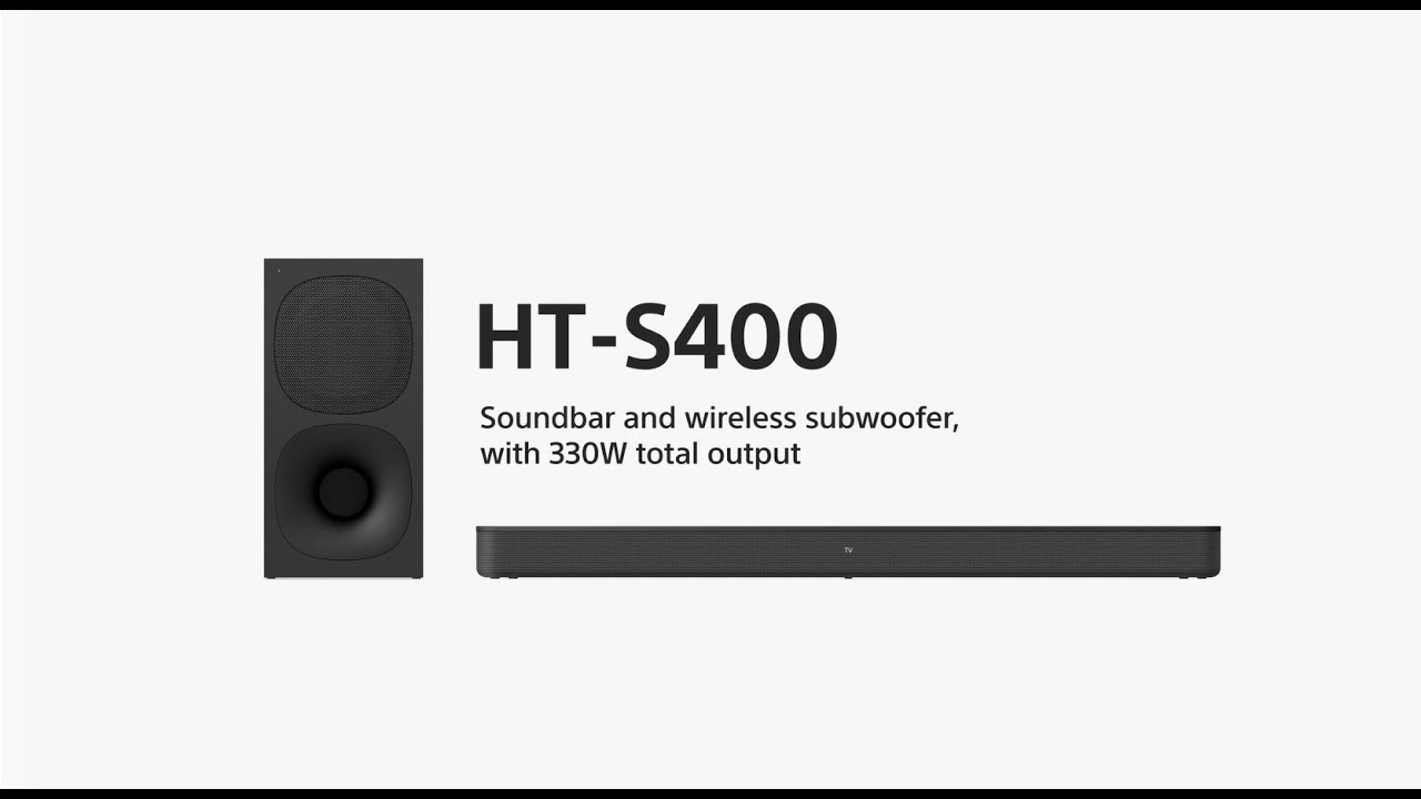 Sony 2.1ch Soundbar with Wireless subwoofer | HTS-400