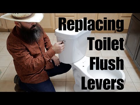 Part of a video titled How To Replace Toilet Flush Levers Or Handles - YouTube