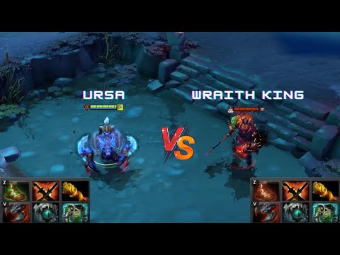 Dota 2 | Ursa vs Wraith King lvl 30 | Same Full Items
