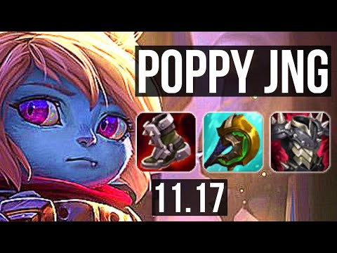 POPPY vs OLAF (JUNGLE) | 2.4M mastery, 1200+ games, 11/2/9, Godlike | BR Diamond | v11.17