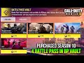 Buying All 4 Battle Pass In BP Vault Season 10 Codm 2023 | 4th Anniversary Call Of Duty Mobile
