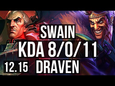SWAIN & Senna vs DRAVEN & Yuumi (ADC) | 8/0/11, Legendary, 300+ games | NA Master | 12.15