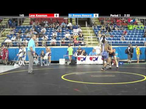 Junior 145 - Lane Kaseman (North Dakota) vs. Sir Romeo Howard (Illinois)
