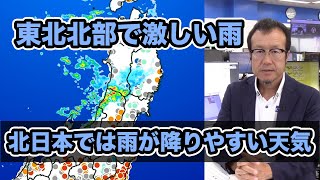  - 東北北部で激しい雨 北日本では雨が降りやすい天気