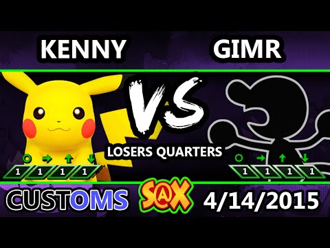S@X Customs - Kenny (PIKA) Vs. VGBC | GimRv(GaW) SSB4 Losers Quarters - Smash Wii U - Smash 4