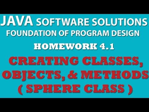 4 1 Java Creating Sphere Class Java Oop Classes Objects Math Class Methods