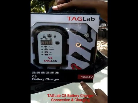 TAGLab C8 Battery Charger (with Insulated Clamps)