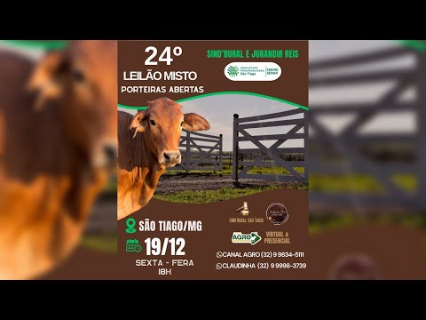 25º LEILÃO MISTO PORTEIRAS ABERTAS - SÃO TIAGO/MG - 19/12/2025