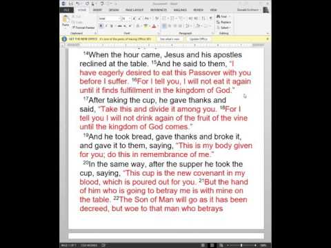 IN THE WORD  Luke 22