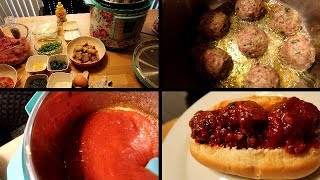 🏈PIONEER WOMAN INSTANT POT HOMEMADE MEATBALLS + SUB SANDWICH! PERFECT FOR FOOTBALL SUNDAYS!🏈