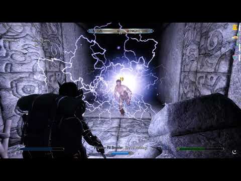 Fighting Scum in Mzinchalef  as a Conjuration Spell Sword - [Odin Spells]【Skyrim Special Edition】