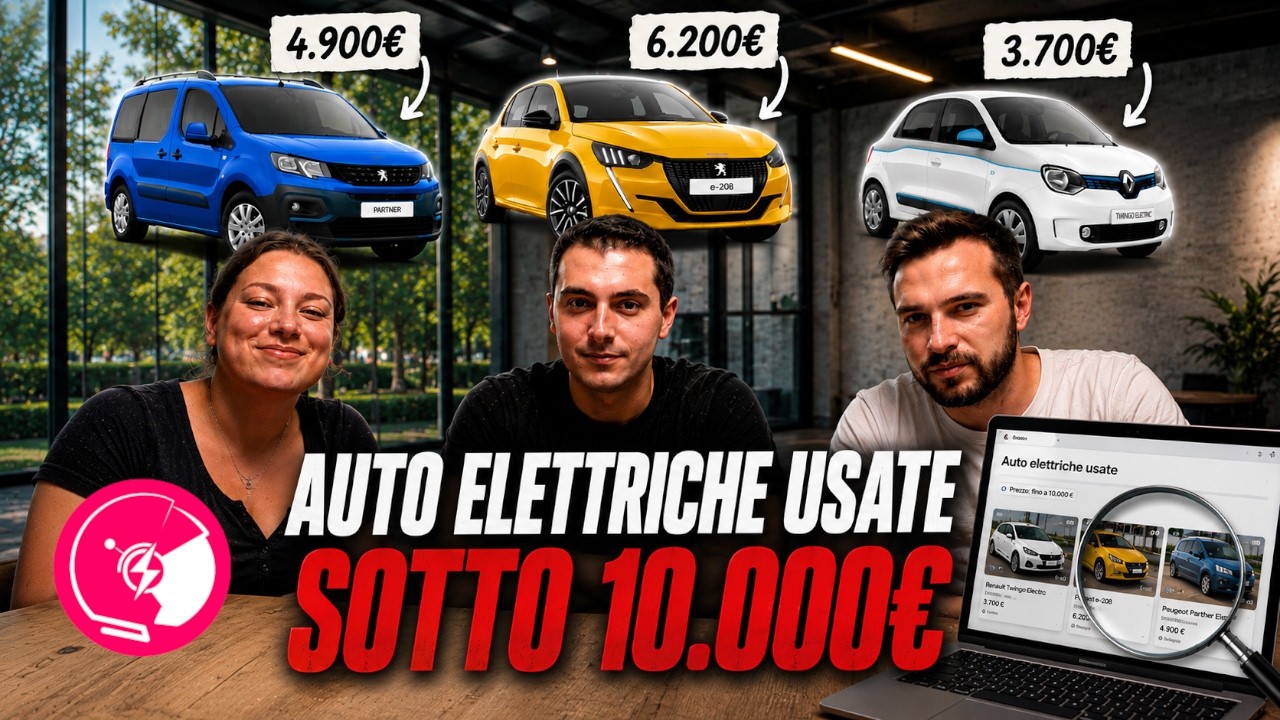 Elettriche usate sotto i 10.000 euro: tre alternative tra città e famiglia