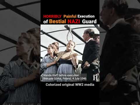 [COLORIZED] DESERVED Brutal EXECUTION of Bestial NAZI Guard - Jenny-Wanda Barkmann #shorts #ww2