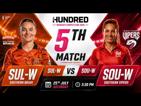 The Hundred 2026: SUL-W vs SOU-W 5th Match Prediction, Who Will Win?