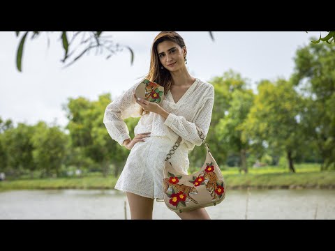 Anuschka Hand-Painted & Embroidered Leather Hobo - Leopard Garden.