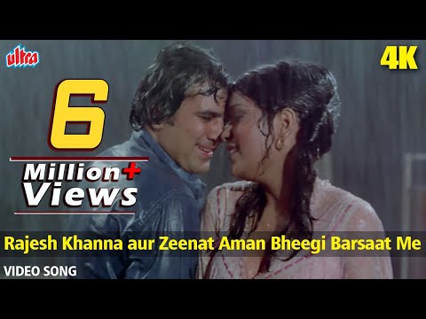 Bheegi Bheegi Raaton Mein | 4K Retro Romance | Kishore Kumar, Lata | Rajesh Khanna-Zeenat Aman