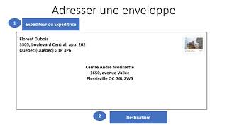 adresser une enveloppe