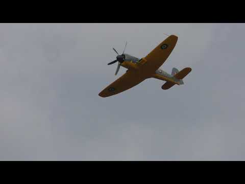 Bearcat & Sea Fury takeoff etc  Duxford Battle of Britain Air Show 23sep17 328p