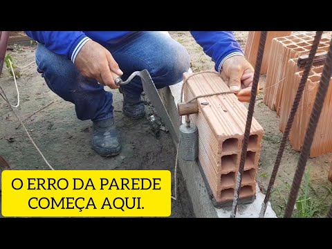 como assentar tijolo usando técnicas diferentes pra parede ficar bem alinhada