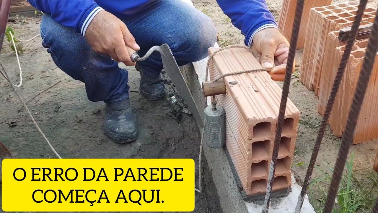 como assentar tijolo usando técnicas diferentes pra parede ficar bem alinhada