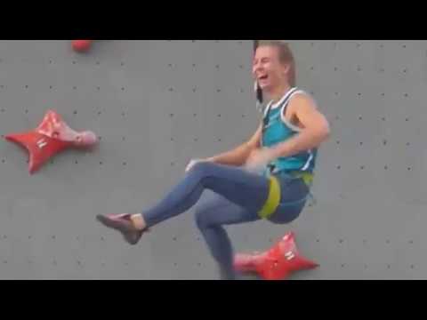 World Games FINAL Anouck Jaubert vs Iuliia Kaplina and the world record, female speed climbing