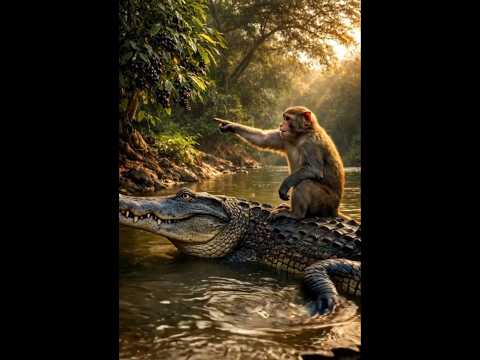 👉चालाक बंदर ने मगरमच्छ को कैसे बेवकूफ बनाया 😱 | Monkey and Crocodile Story | Moral Story