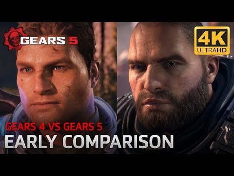 Gears 5 VS Gears 4 - Early Video Comparison E3 2018 (Extra Scenes from GOW 2 and 3)